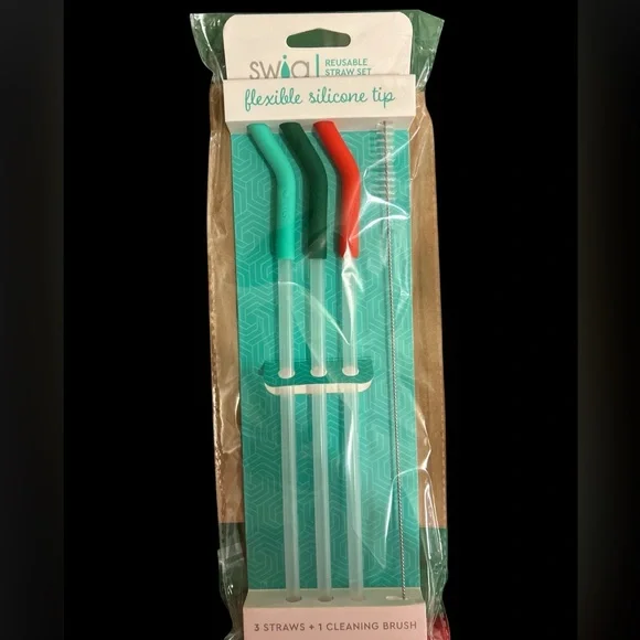 Swig Straw Set with Flexible Silicone Tips - Picture 2 of 5